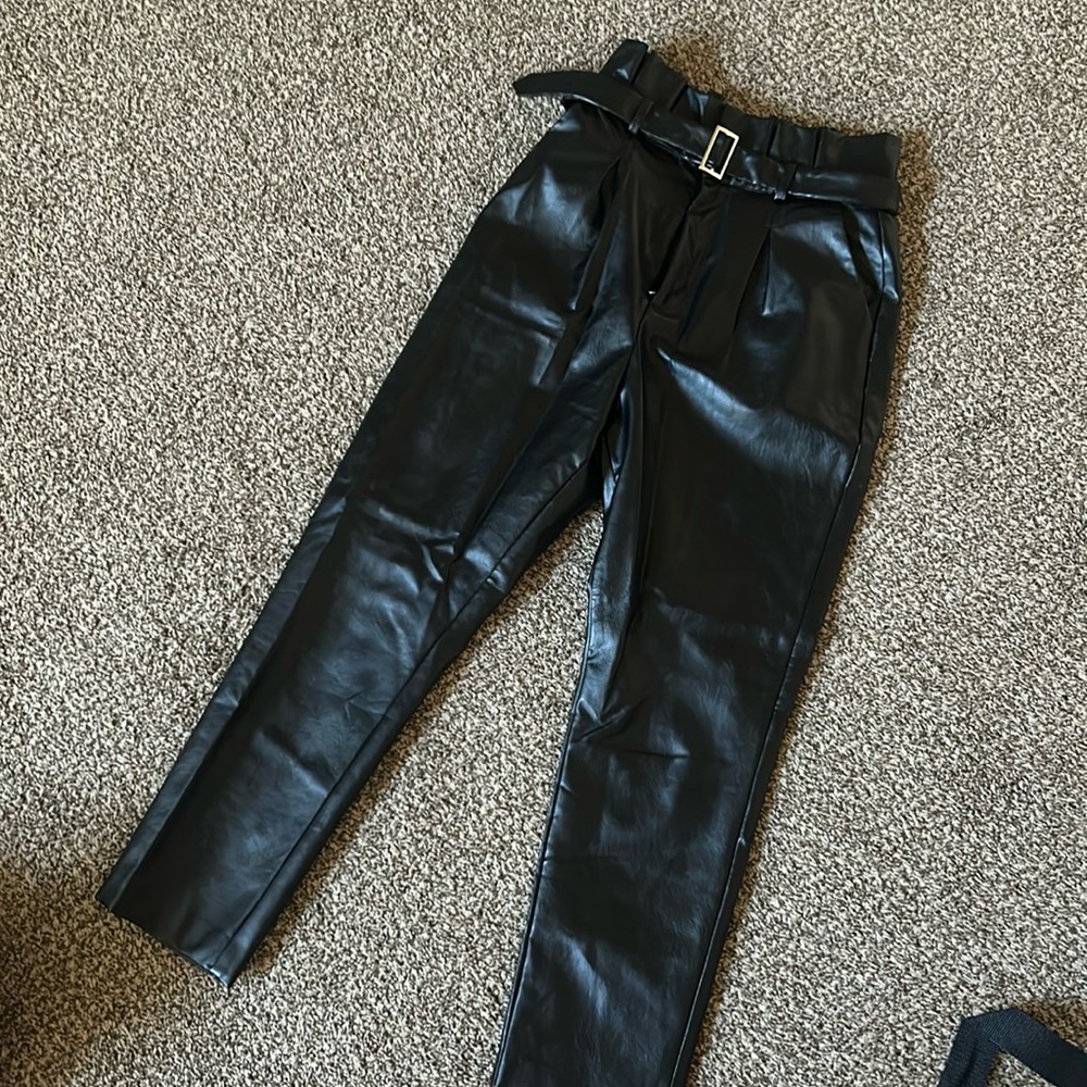 Majorelle Faux Leather Pants